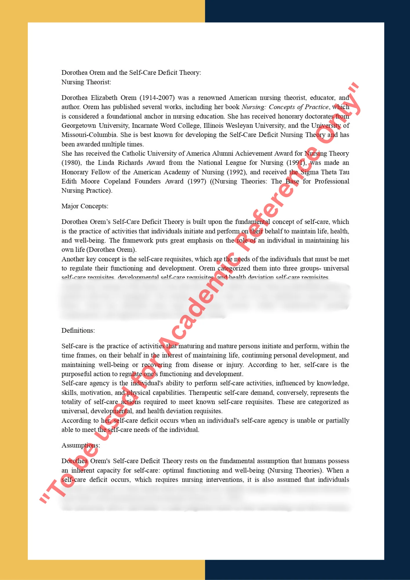 Assignment sample solution of course NUR622 - Master Nursing Program 4